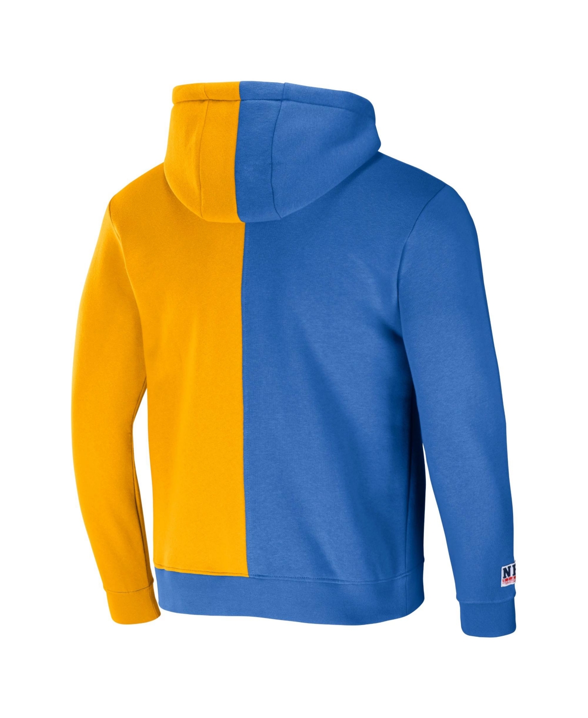 Shop Nfl Properties Men's Nfl X Staple Blue, Yellow Los Angeles Chargers Split Logo Pullover Hoodie In Blue,yellow