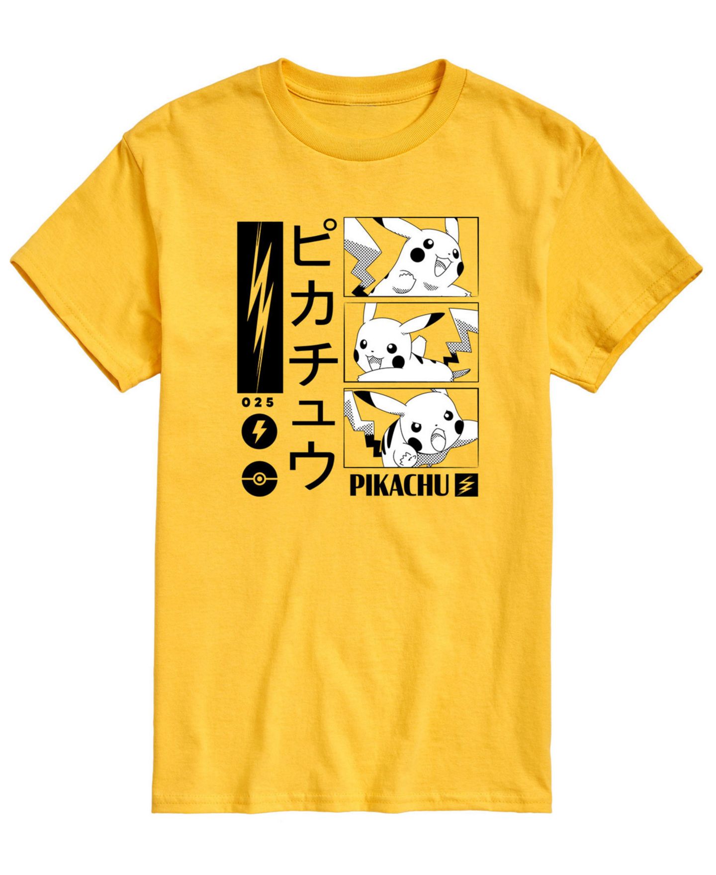 Мужская футболка AIRWAVES Pokemon Kanji Pika Graphic, цвет: Жёлтый — фото 1