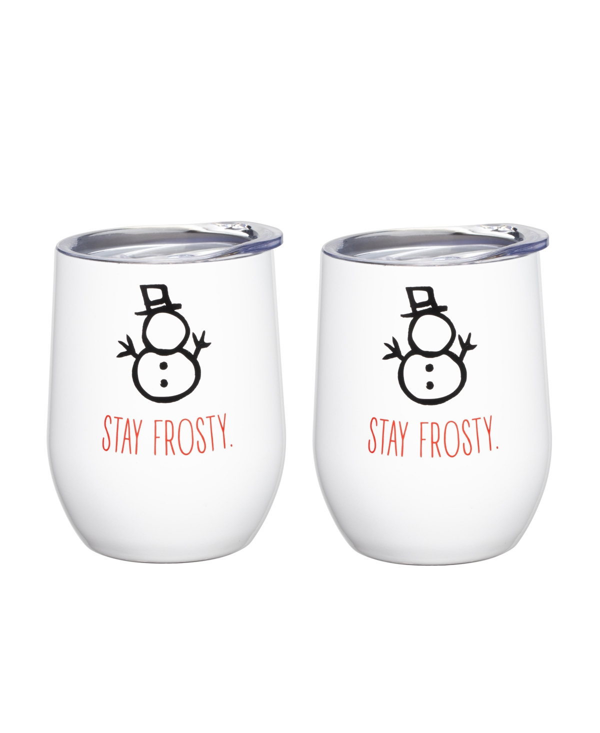 Cambridge Insulated Stay Frosty Wine Tumblers, Set Of 2 In White