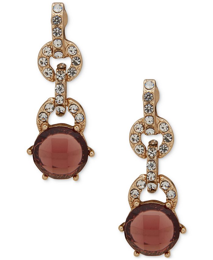 krijgen Tutor meer Anne Klein Gold-Tone Burgundy Stone Link Linear Earrings & Reviews -  Earrings - Jewelry & Watches - Macy's