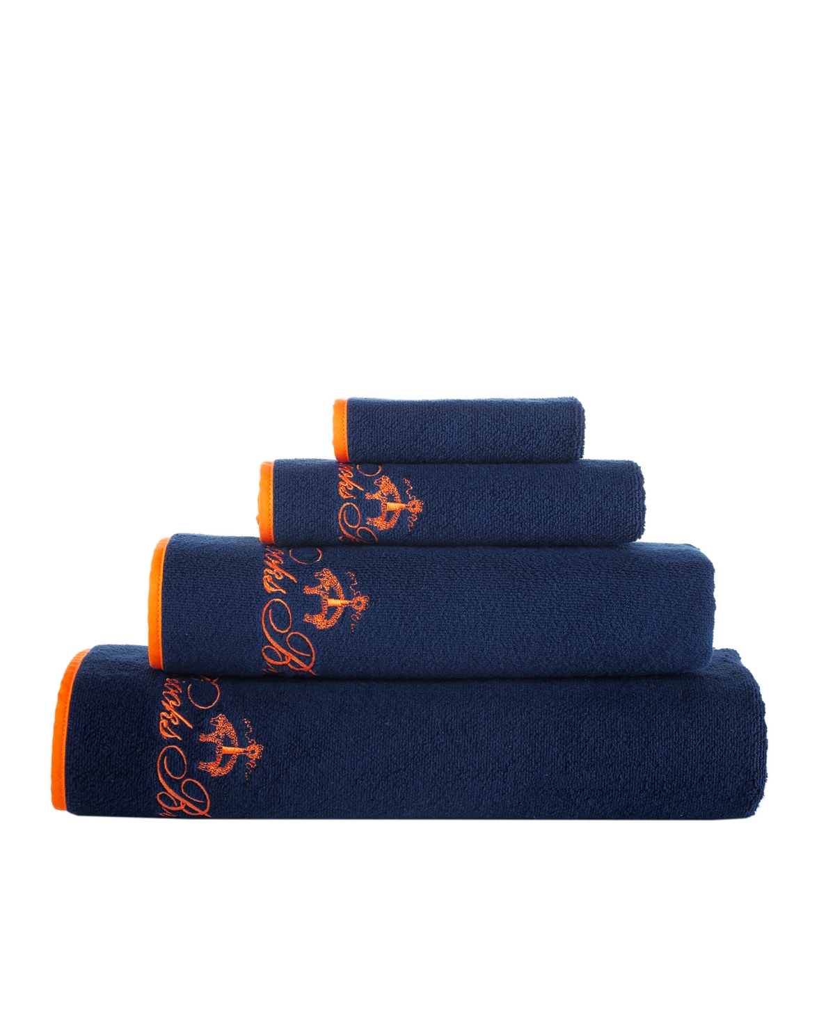 Brooks Brothers Contrast Frame 4 Piece Turkish Cotton Wash Towel Set