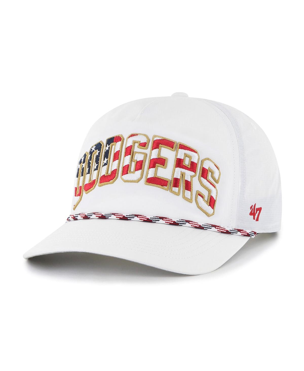 47 Brand Men's '47 White Los Angeles Dodgers Flag Flutter Hitch Snapback Hat
