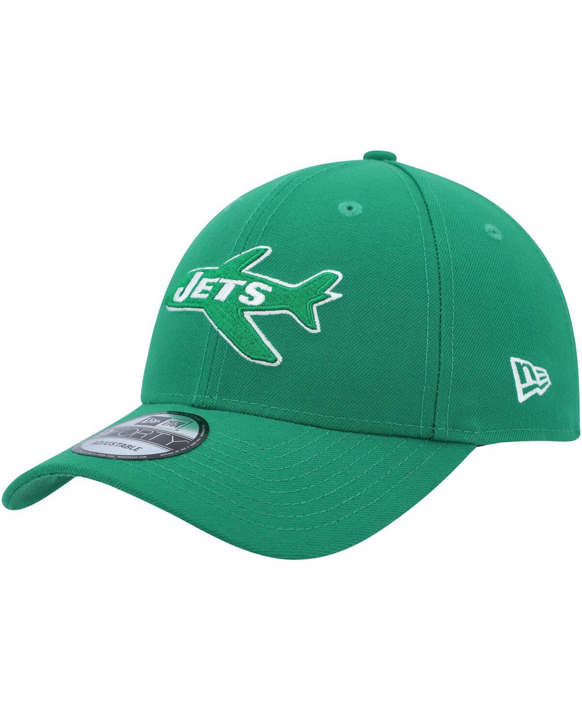 Men's New EraNew York Jets Plane The League 9FORTY Adjustable Hat - Kelly Green