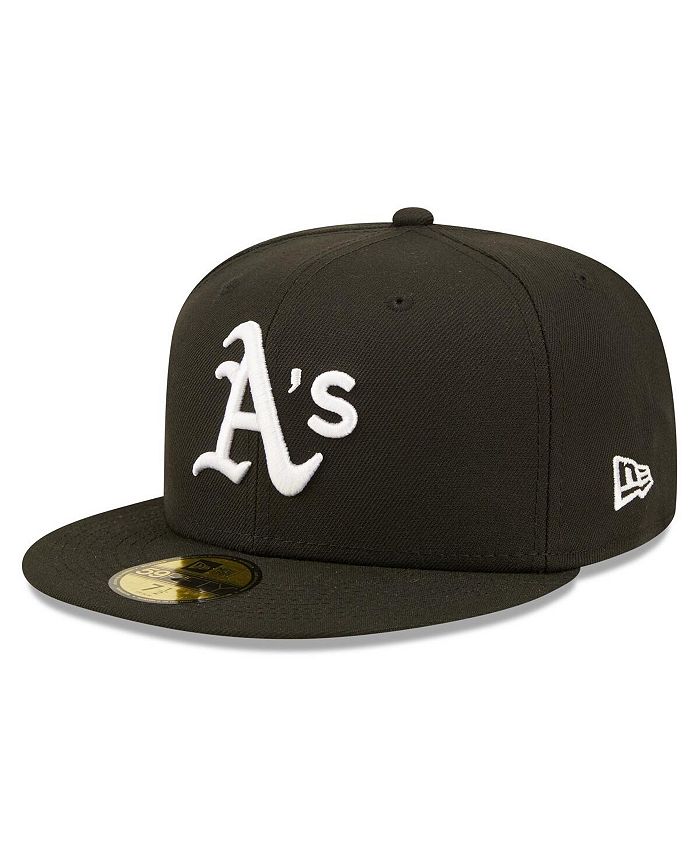 New Era Men's Black Oakland Athletics Team Logo 59FIFTY Fitted Hat - Macy's