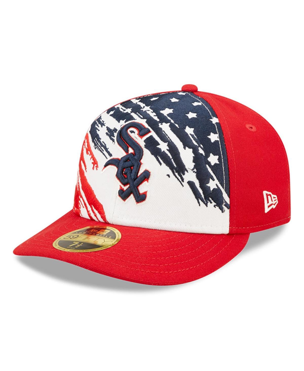 Shop New Era Men's  Red Chicago White Sox 2022 4th Of July Low Profile 59fifty Fitted Hat
