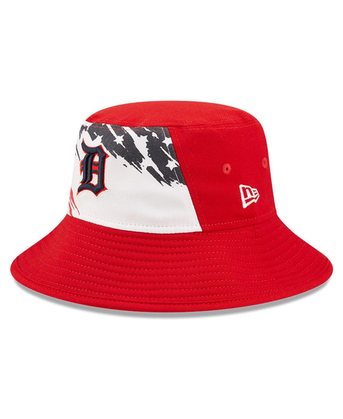 Shop New Era Men's  Red Detroit Tigers 2022 4th Of July Bucket Hat