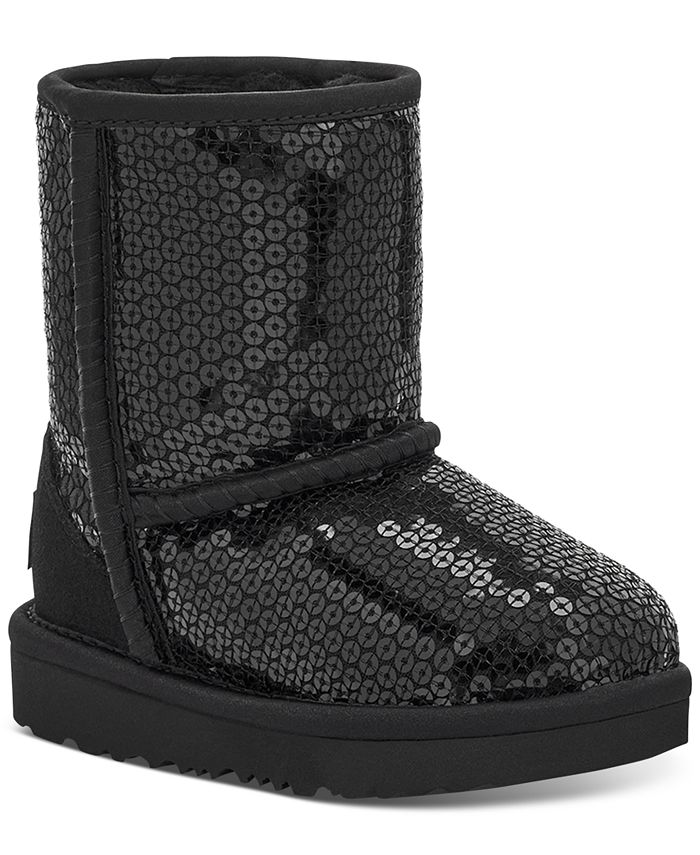 UGG® Toddler Classic Short Chunky Sequin Pull-On Booties - Macy's