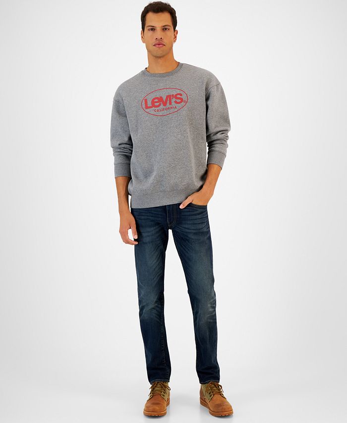 Levi's Men's Relaxed-Fit Fleece Sweatshirt, Created for Macy's & Reviews -  Hoodies & Sweatshirts - Men - Macy's