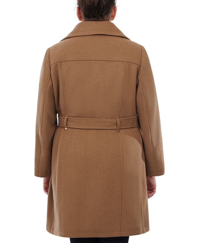 Michael Kors Plus Size Belted Funnel-Neck Coat, Created for Macy's &  Reviews - Coats & Jackets - Plus Sizes - Macy's