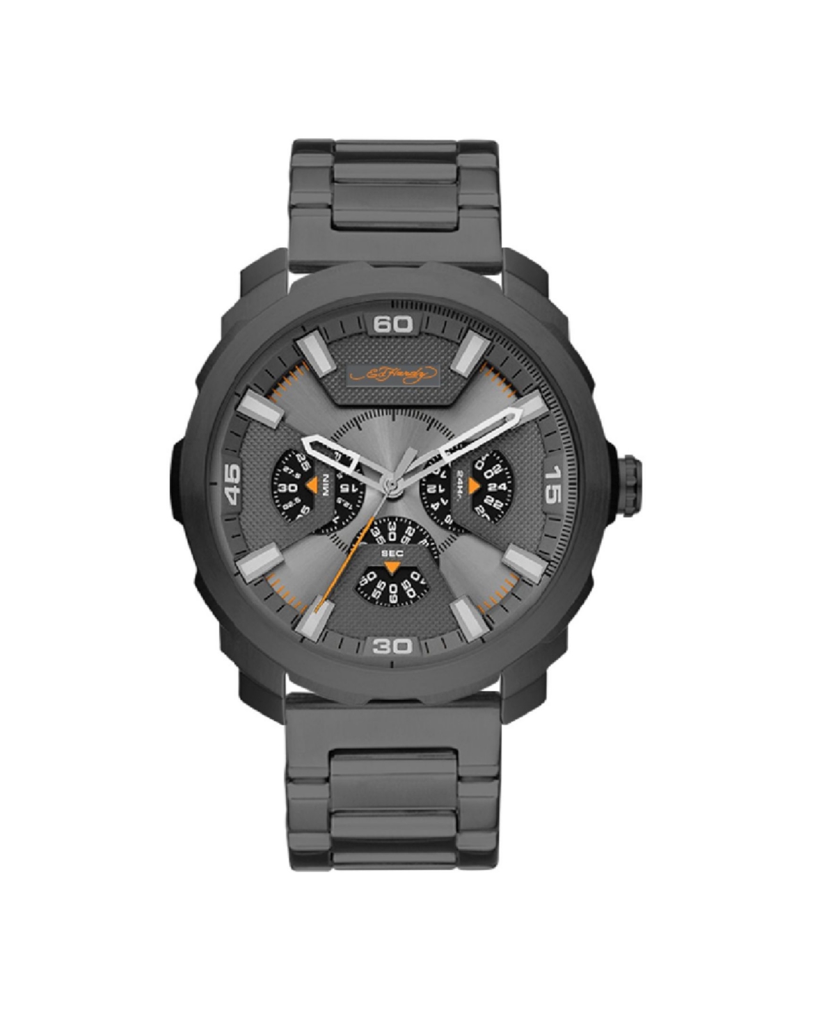Men's Brushed Gunmetal Metal Bracelet Watch 46mm - Gunmetal Sunray, Brushed Gunmetal