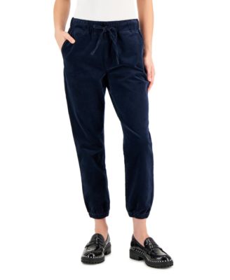 Tinseltown - Juniors' Velvet Drawstring Jogger Pants