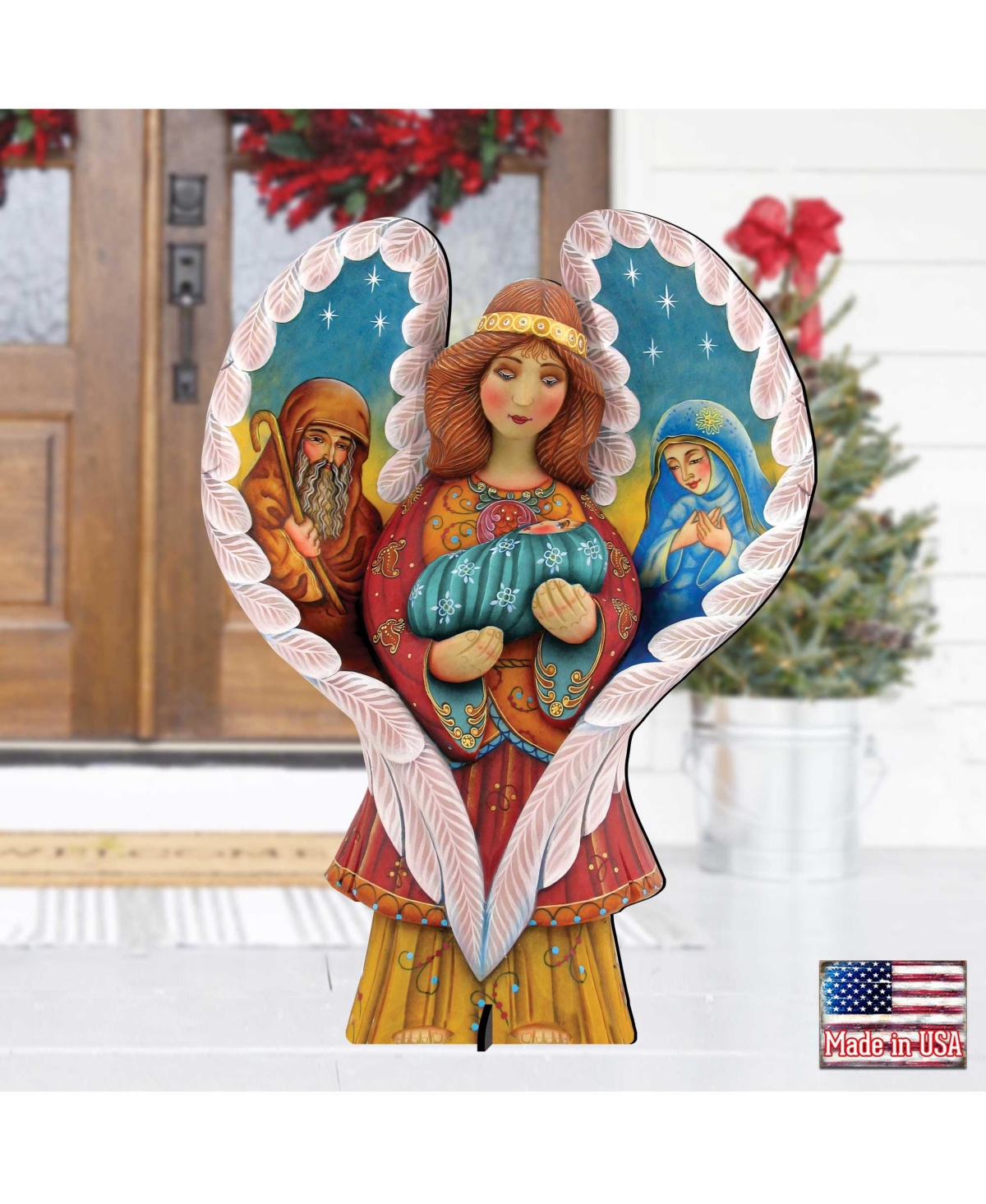 Designocracy Holy Family Angel Holiday Outdoor Decor By G.DeBrekht