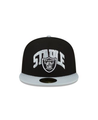 Men's X Staple Black, Gray Las Vegas Raiders Pigeon 59Fifty Fitted Hat