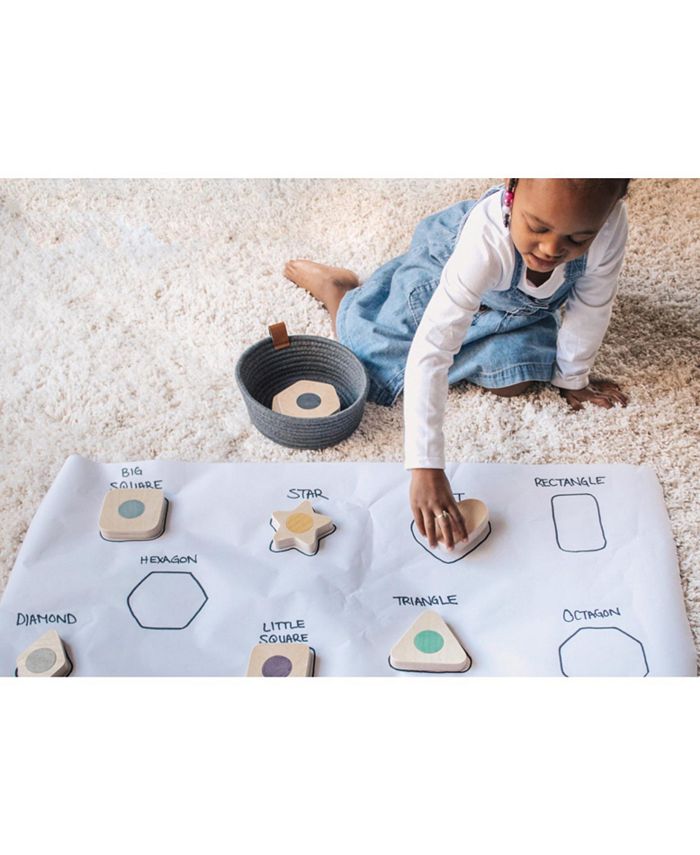 Lily and River Little Stackables Wooden Shape Stacking Game Macy's