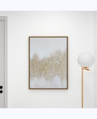 Metal Glam Abstract Framed Wall Art, 30" x 2" x 40"