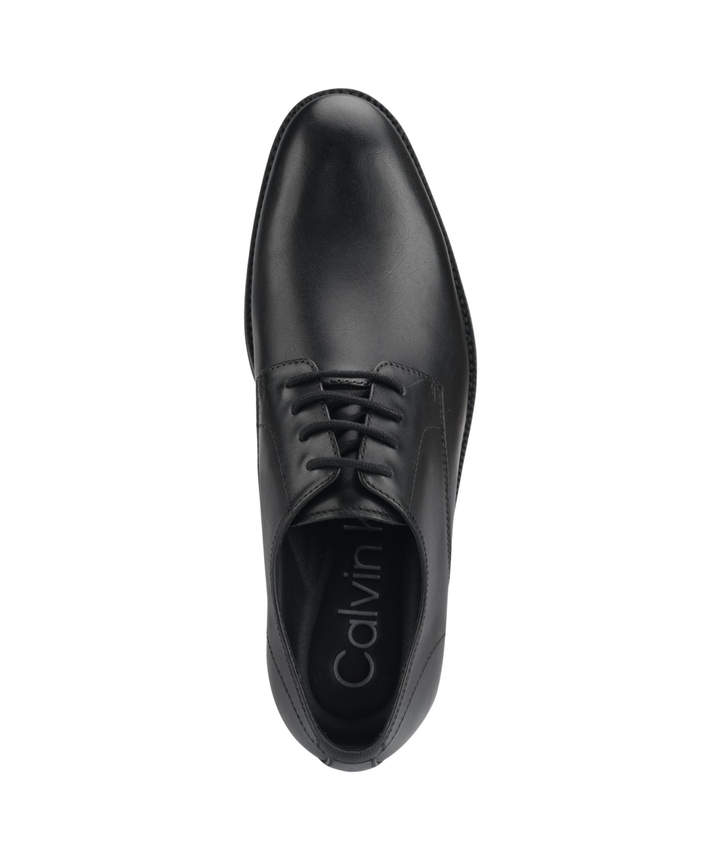 Мужские туфли Calvin Klein Jack Lace Up Dress Oxford, цвет: Чёрный кожаный — фото 4