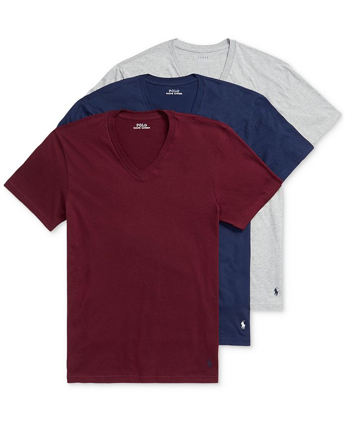 Polo Ralph Lauren Mens Classic Fit V Neck T Shirts 3 Pack Macys 9264