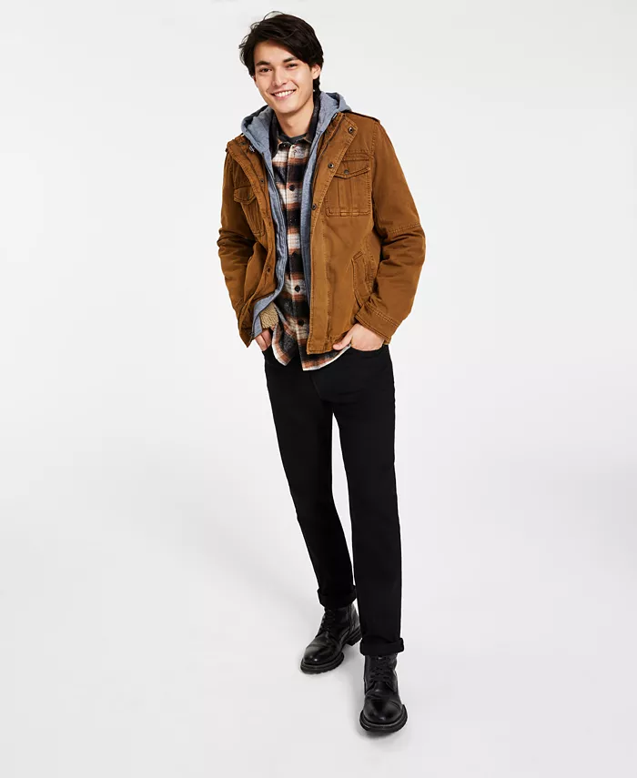 Men's Two Pocket Hooded Trucker Jacket - thumbnail 10