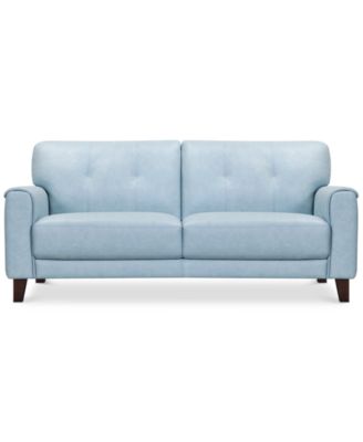 CLOSEOUT! Ashlinn 81" Tufted Pastel Leather Sofa