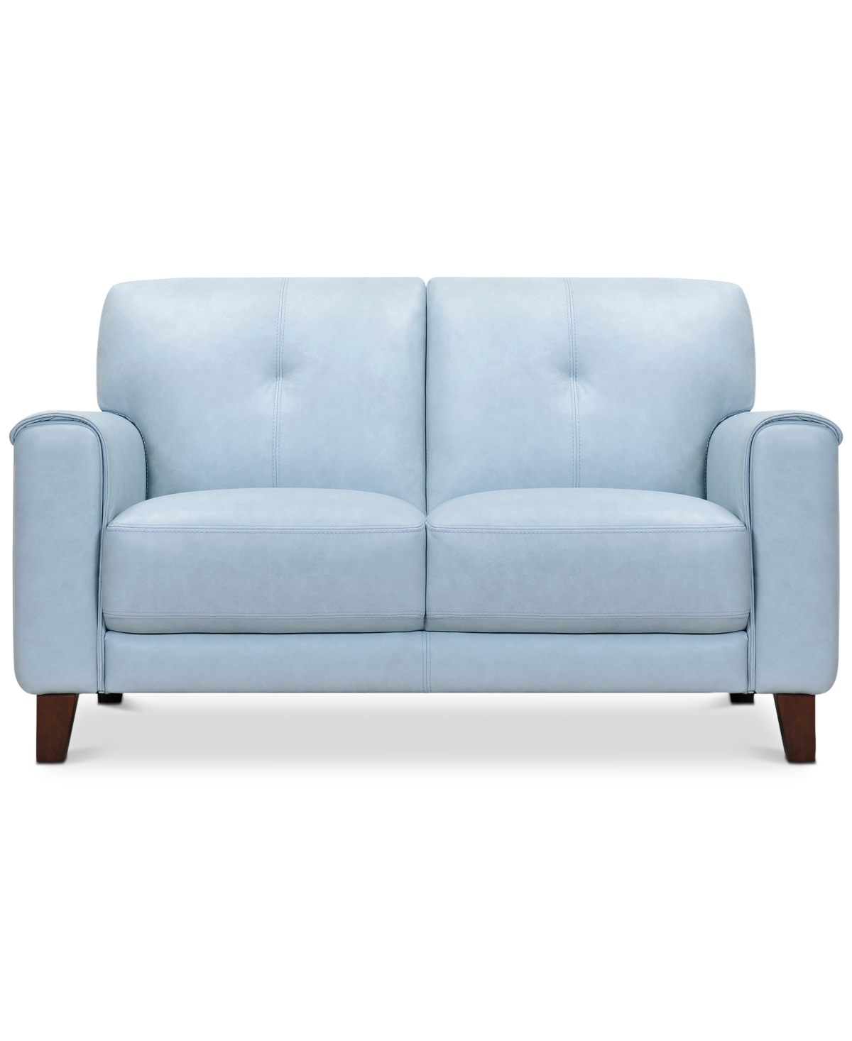 Ashlinn Tufted Pastel Leather Loveseat, Created for Macy's