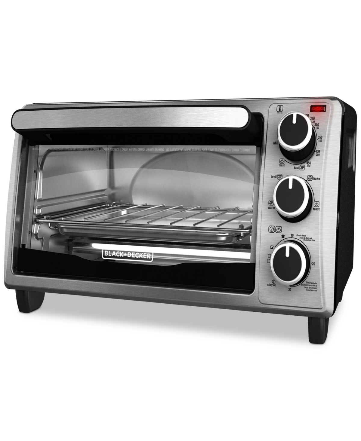Black & Decker Stainless Steel 4 Slice Toaster & Broiler Oven