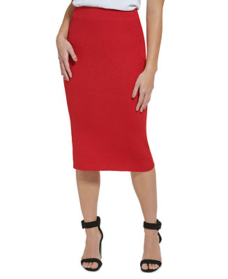 Calvin Klein Women's Metallic Sweater Skirt & Reviews - Skirts - Women -  Macy's