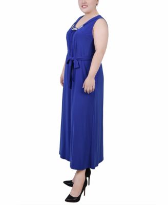 Plus Size Ankle Length Sleeveless Dress