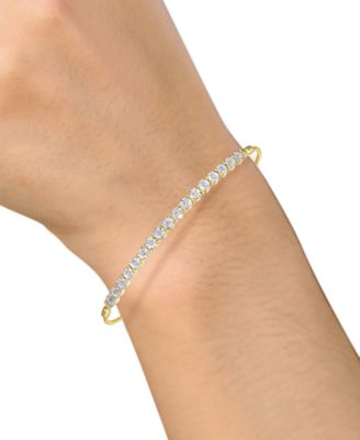Diamond Bolo Bracelet (1/10 ct. t.w.) in Sterling Silver, 14k Gold-Plated Sterling Silver or 14k Rose Gold-Plated Sterling Silver