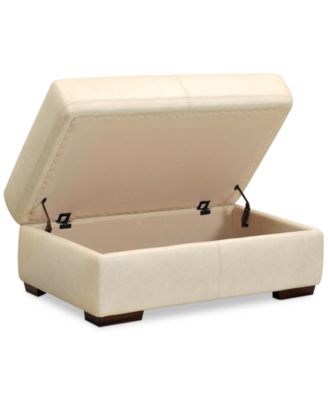 CLOSEOUT! Ashlinn 43" Pastel Leather Storage Ottoman, Created for Macy's