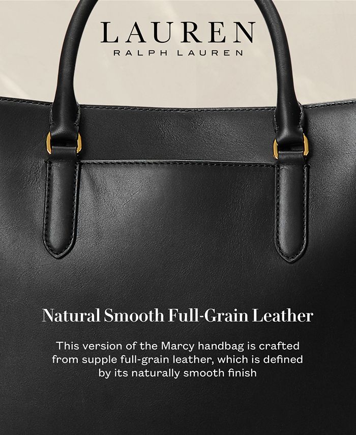 Lauren Ralph Lauren Embossed Leather Medium Marcy Satchel - Macy's