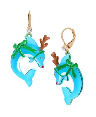 betsey johnson dolphin earrings