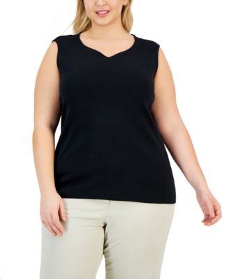 Karen Scott Plus Size Sweetheart Neck Tank Top Created for Macy s Macy s