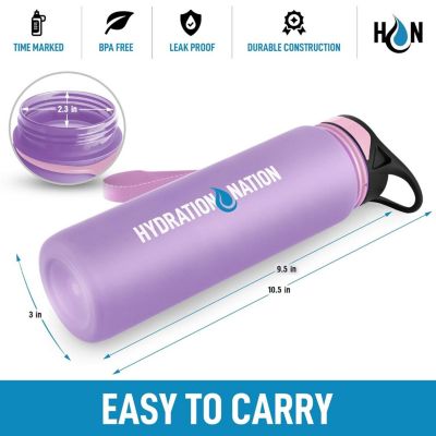 Hydration Nation Water Bottle With Time Marker 32oz