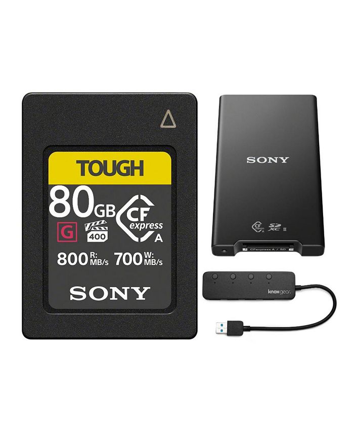Sony Cfexpress Type A 80Gb Memory Card With Card Reader And 4 Port Usb