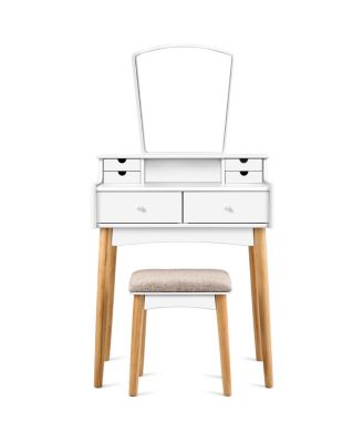 Vanity Table 6 Dressing Table Cushioned Stool Makeup Table