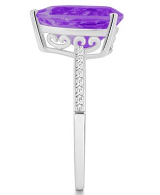 Women's Amethyst (2-3/4 ct.t.w.) and Diamond (1/10 ct.t.w.) Ring in Sterling Silver