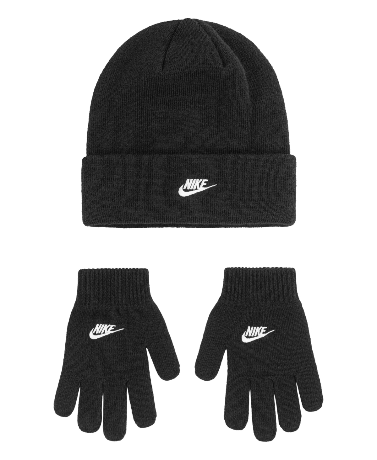 Nike Boys Futura Beanie Hat And Gloves Set In Grey, 57% OFF