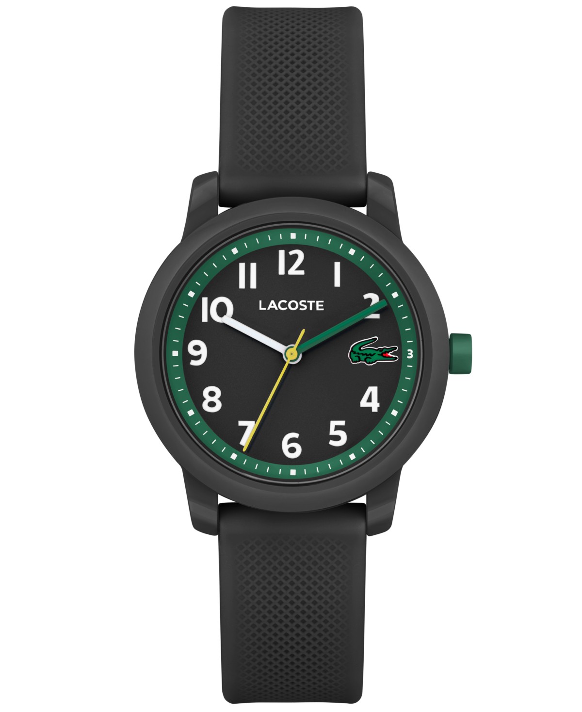 Детские часы Lacoste L.12.12 с чёрным силиконовым ремешком, 32 мм — фото 2