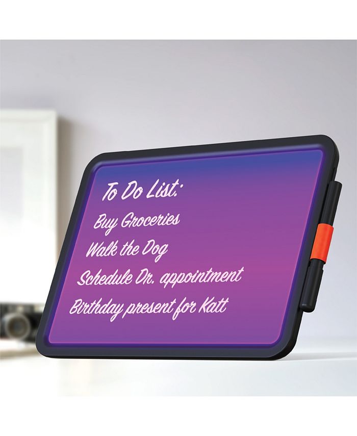 Sharper Image Lightboard Go LED Writing Pad with Stand Set, 4 Pieces