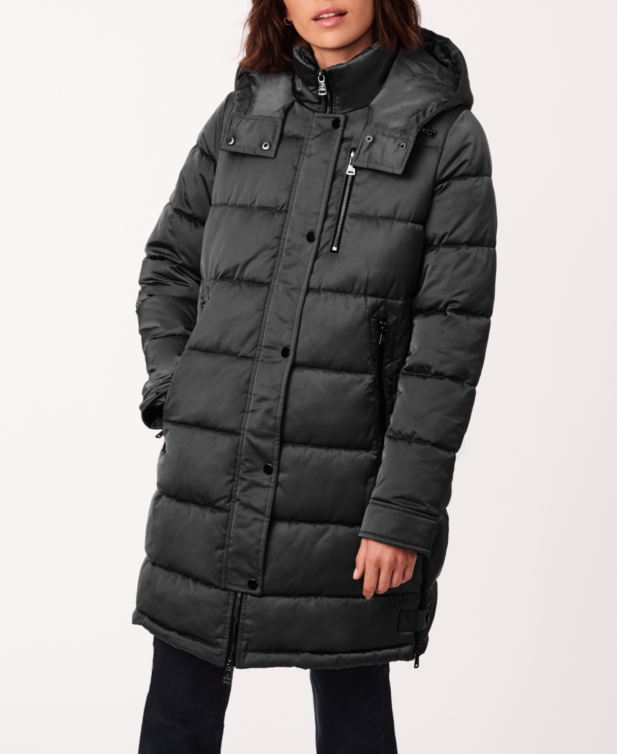 Bernardo Women's Hooded Shine Puffer Coat
