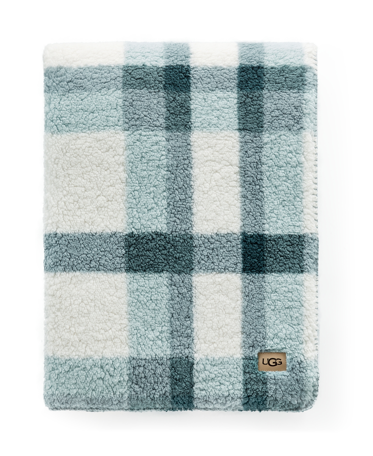 Ugg Evie Plaid Sherpa Throw, 50" X 70" Bedding In Shark Gray ModeSens