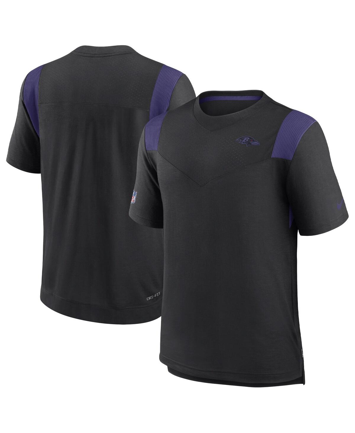 Nike Black Baltimore Ravens Sideline Tonal Logo Performance Player T-shirt In Black