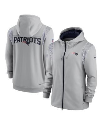 Men s Nike Gray New England Patriots Performance Sideline Lockup Full Zip Hoodie Macy s