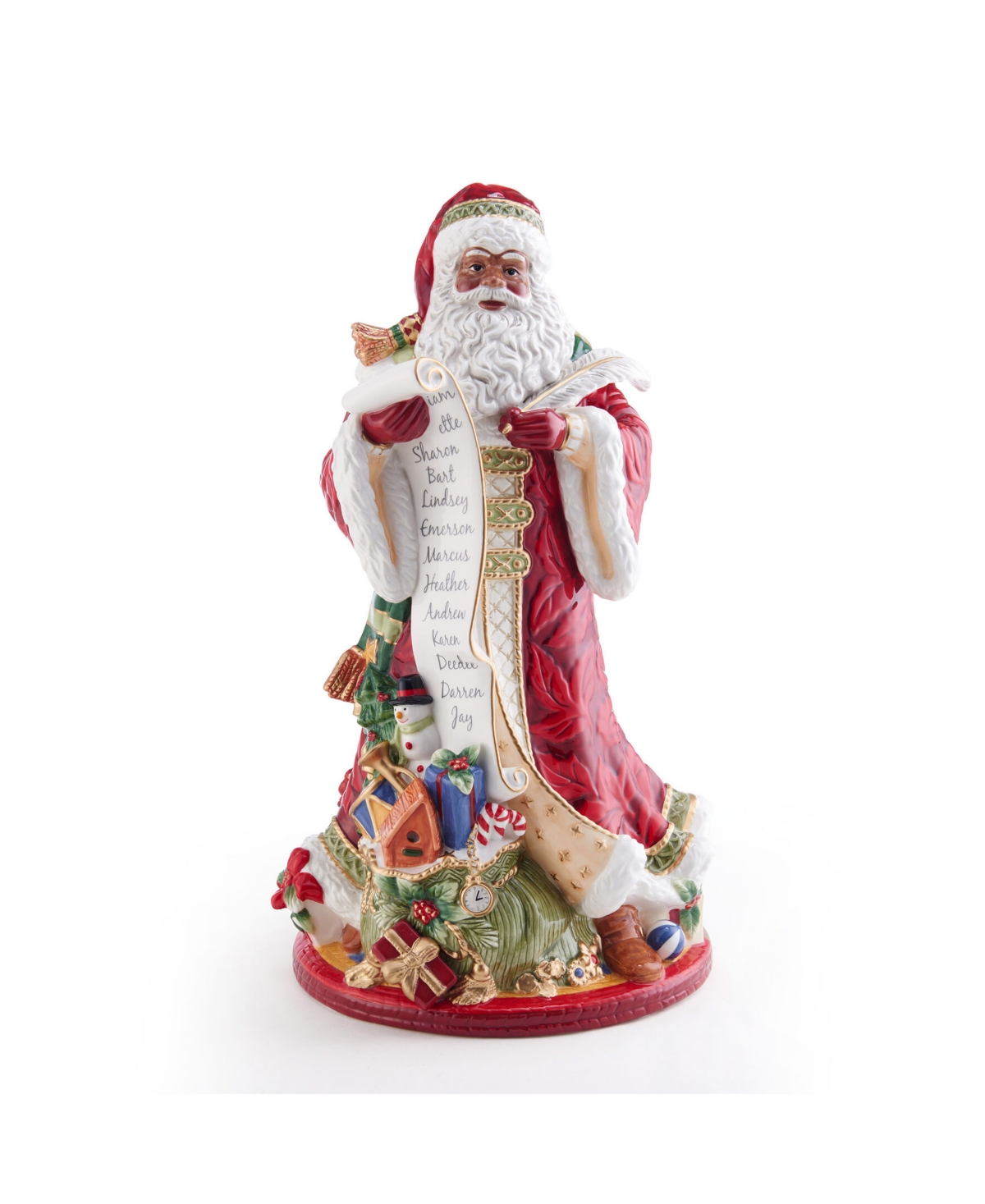 FITZ AND FLOYD FITZ AND FLOYD HOLIDAY HOME AFRICAN AMERICAN SANTA FIGURINE