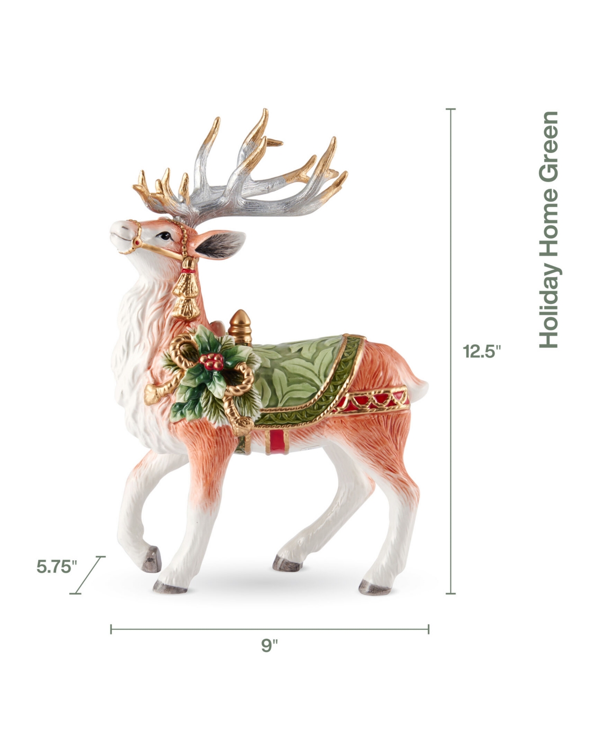 Fitz and Floyd Holiday Home Deer Figurine