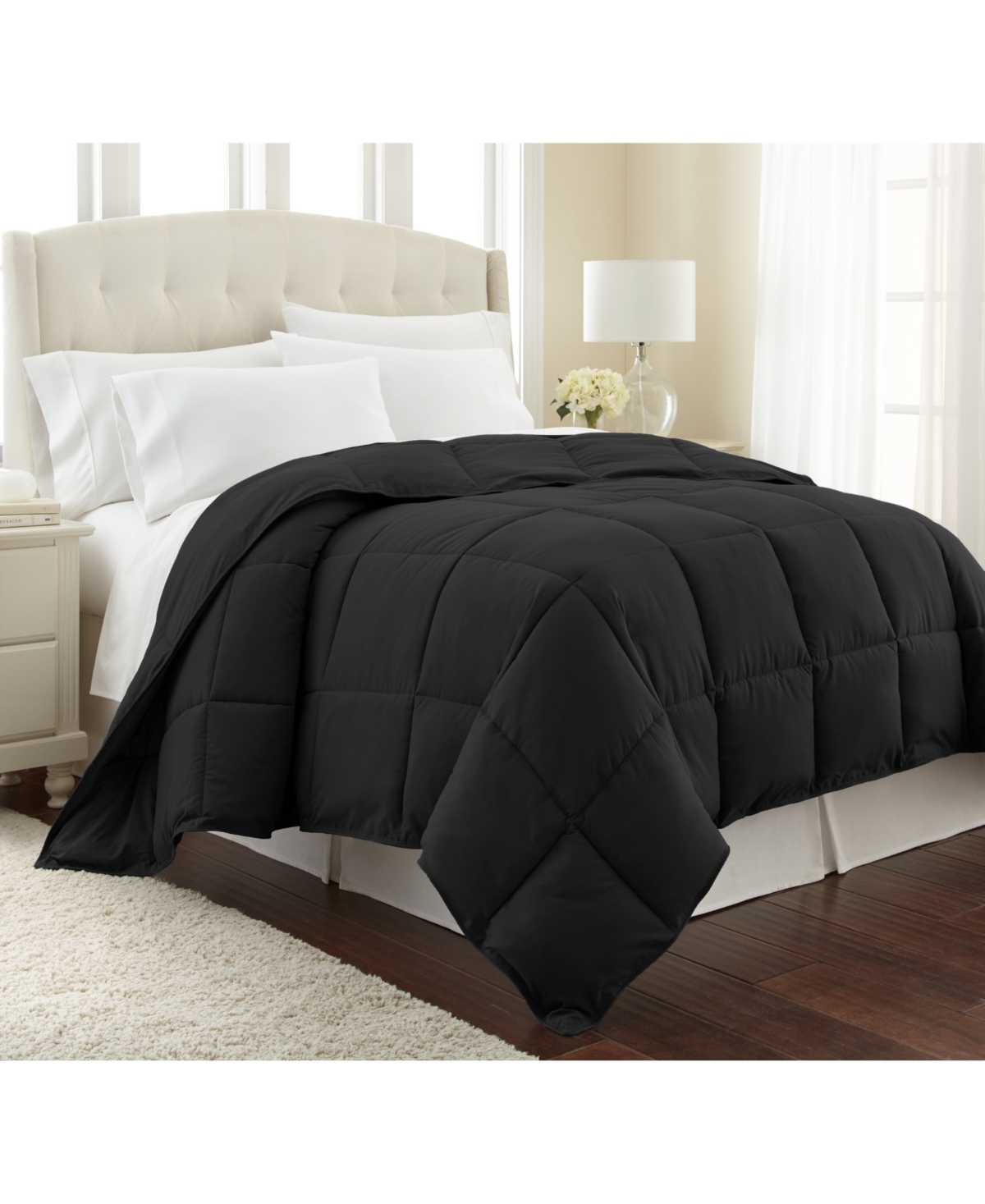 Southshore Fine Linens Premium Down Alternative Comforter, Full/queen In Black