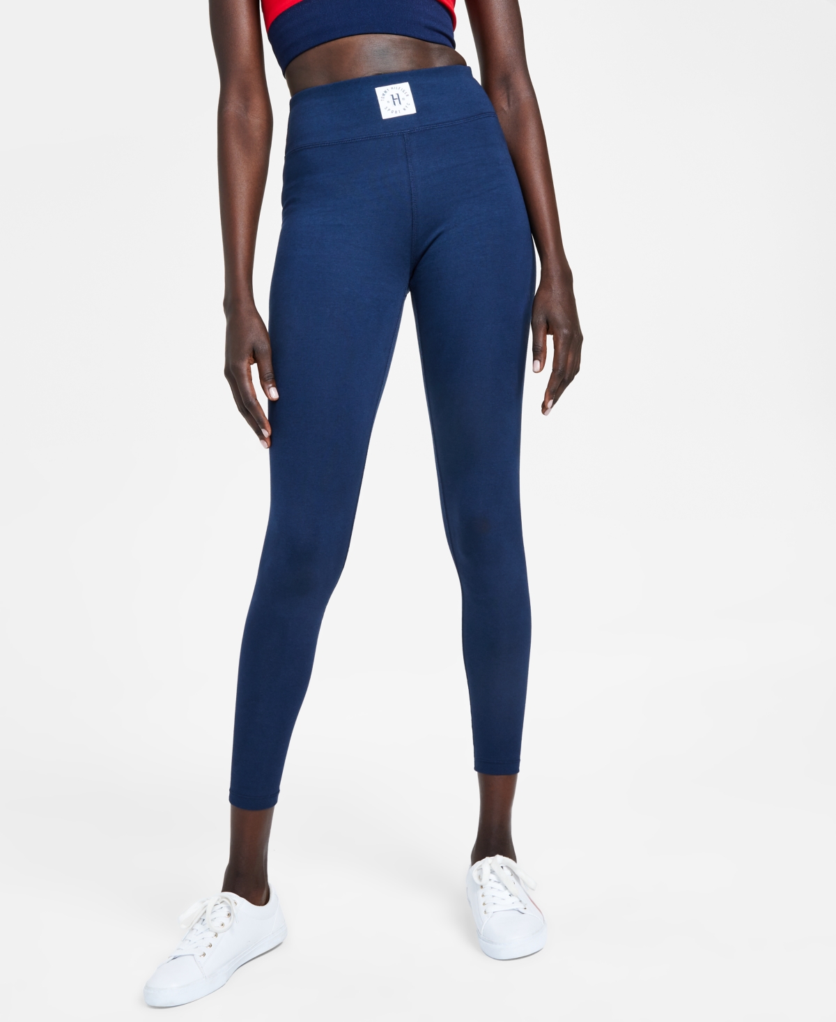Brun mentalitet komedie Tommy Hilfiger Sport Women's High-rise Logo Leggings In Navy | ModeSens
