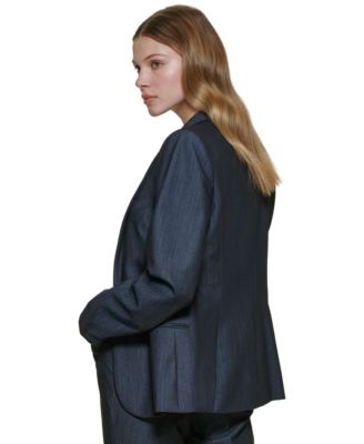 One-Button Blazer, Regular and Petite Sizes