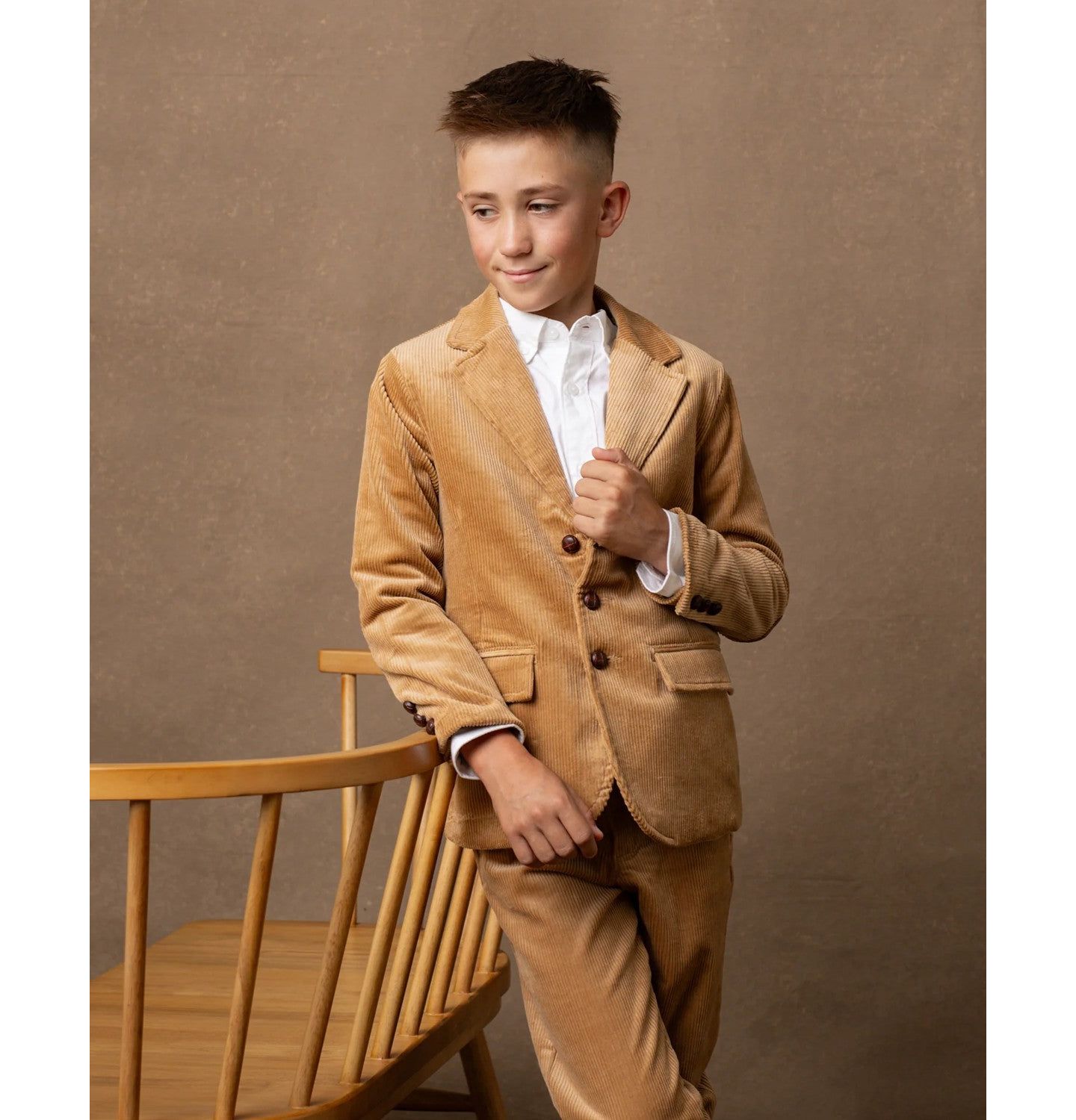 Брюки Hope & Henry Organic Corduroy Pant для мальчиков-малышей, цвет: Средний коричневый — фото 2