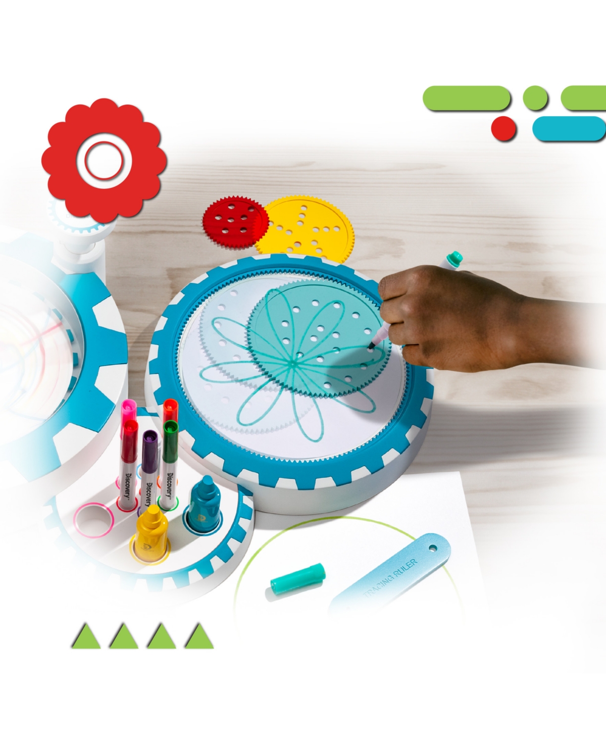 Discovery Spiral And Spin Art Station-set Includes In White